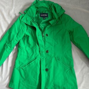 Lands’ End Women’s Small Green Rain Jacket